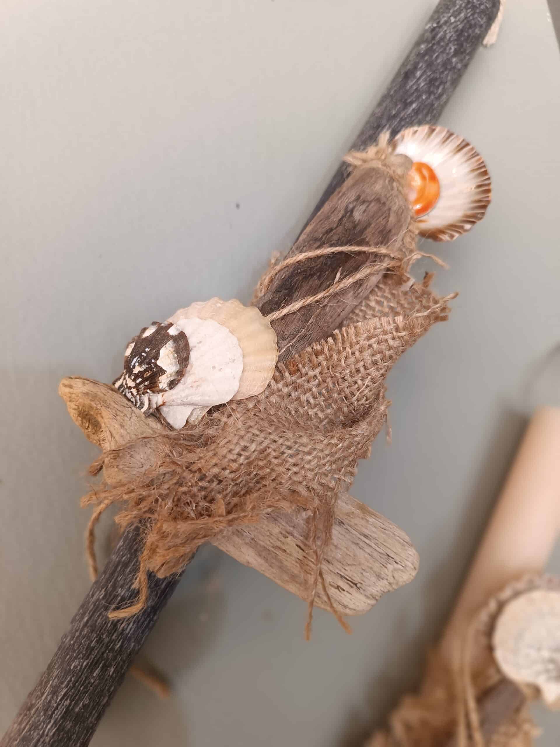 Χειροποίητη λαμπάδα με όστρακα