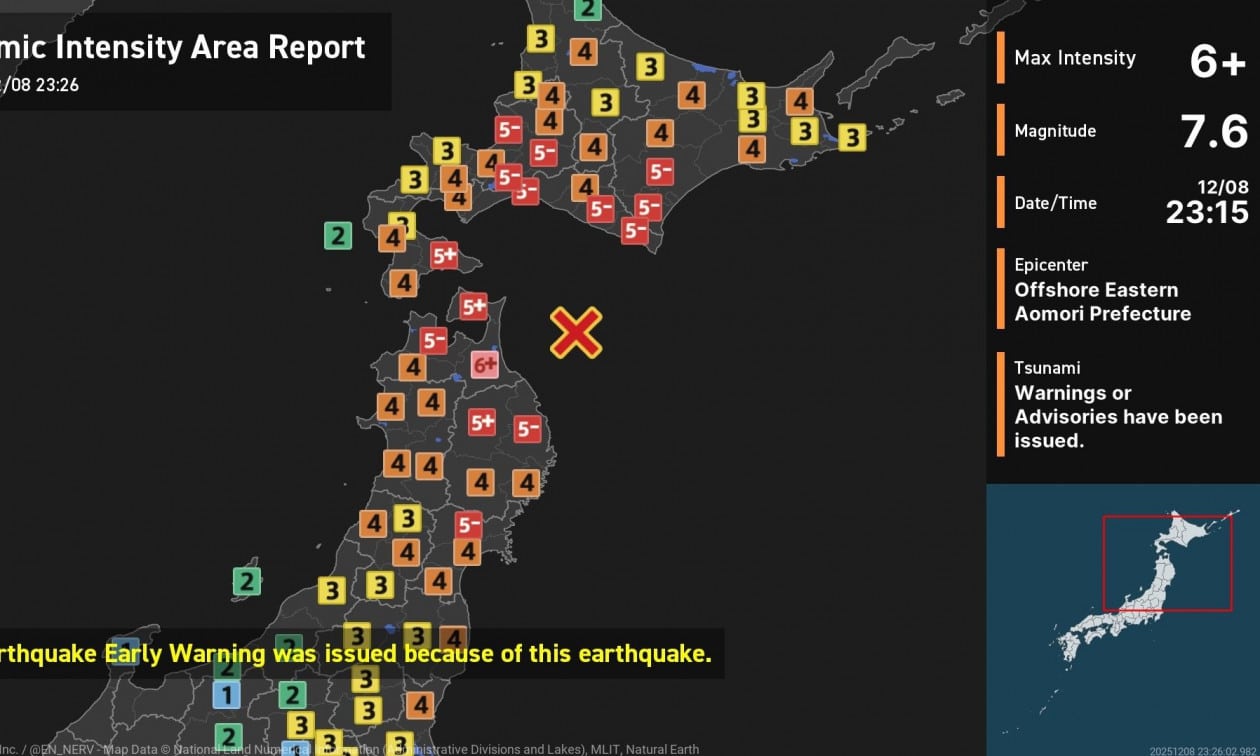 Τρομακτικός σεισμός 7,6 Ρίχτερ στην Ιαπωνία – Προειδοποίηση για τσουνάμι