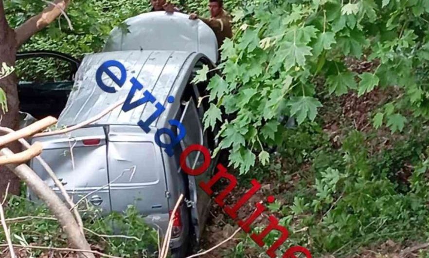 Εύβοια: Σοκαριστικό τροχαίο – Αυτοκίνητο έπεσε σε χαράδρα 10 μέτρων, μία τραυματίας