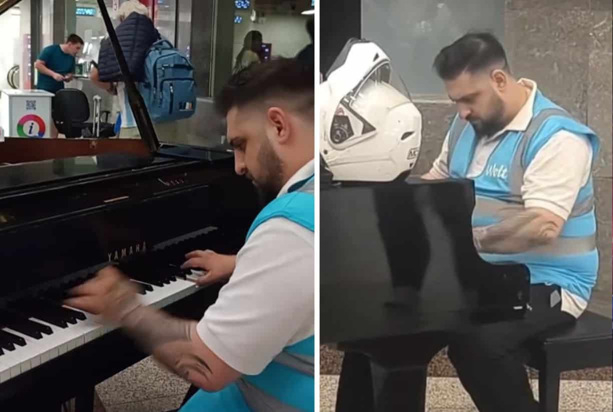 Σύνταγμα: Διανομέας έπαιξε τον «Έρωτα αρχάγγελο» του Μητροπάνου στο πιάνο του Μετρό και έγινε viral
